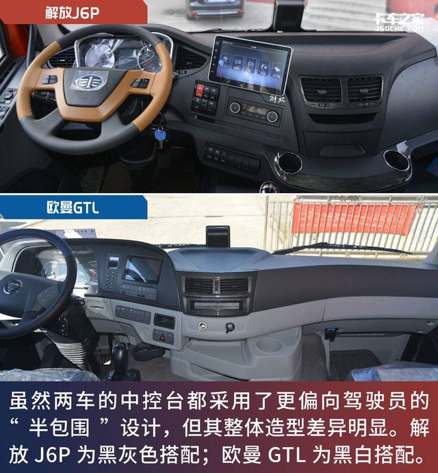 解放J6P和欧曼GTL硬碰硬，460马力AMT经典重卡你选谁？