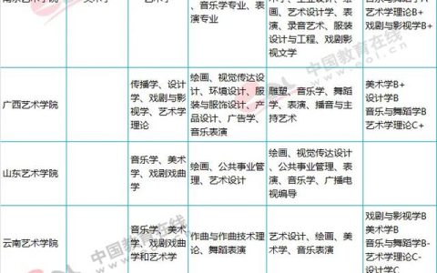 本科艺术类院校(本科艺术类专业有哪些)