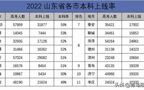 山东一本大学排名(山东一本大学排名一览表)